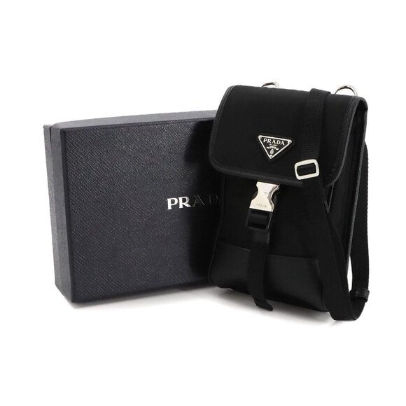 PRADA Smartphone Case Shoulder Bag Nylon Saffiano Leather 2ZH109 90288914 - Picture 1 of 10